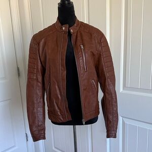 H&M Women's Tan Leather Jacket